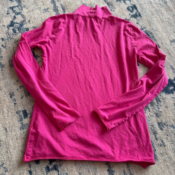 Anthropologie Gauzy Mock Neck Top XS Fuschia - Picture 6 of 8